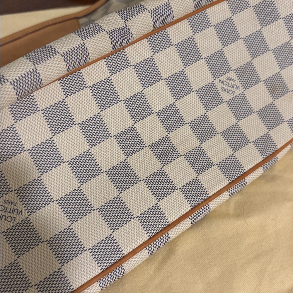 Louis Vuitton Siracusa Damier Azur Crossbody Bag - Brown, Blue and Cream - Picture 7 of 8